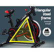 Spin Exercise Bike – 6kg Flywheel | Adjustable Resistance | LCD Monitor | Bonus Phone & Drink Holder | 120kg Capacity