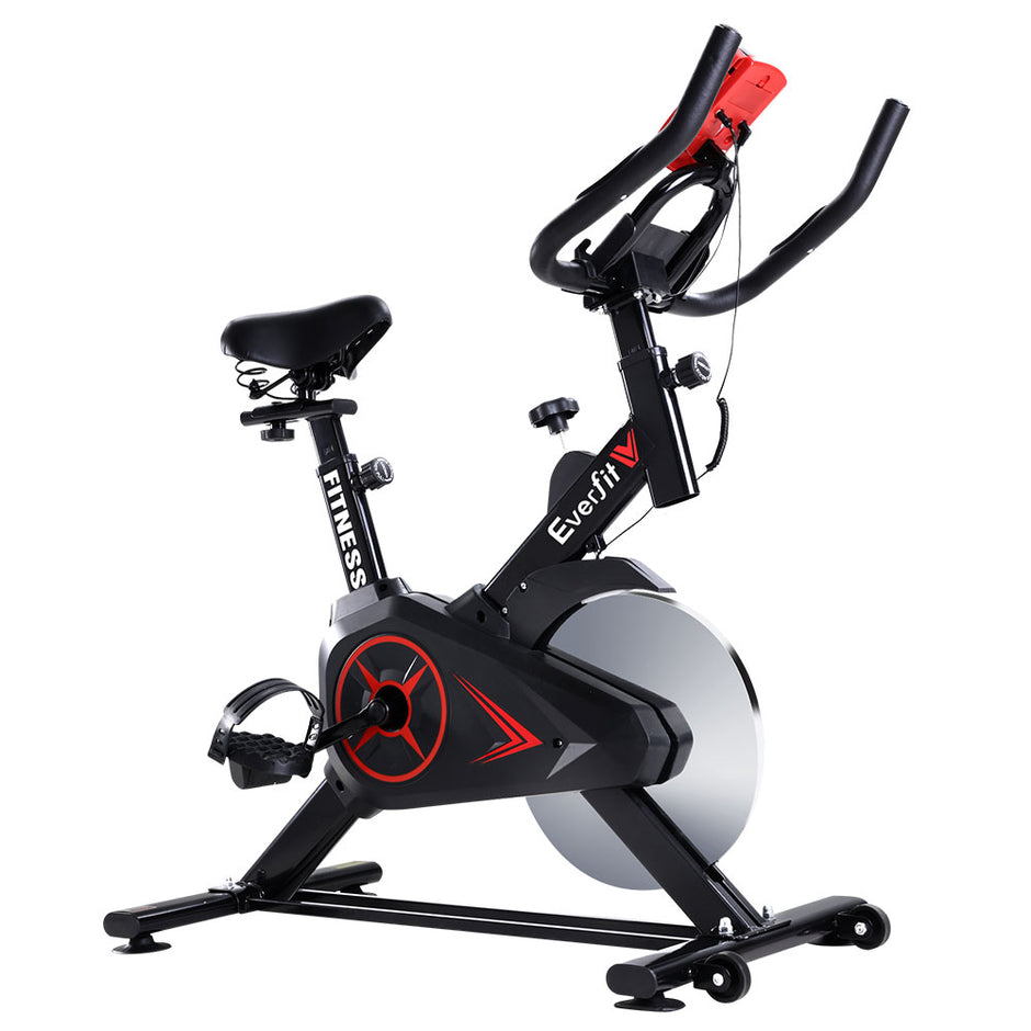 Everfit Spin Bike – 6kg Flywheel | Adjustable Resistance | LCD Monitor | 100kg Capacity