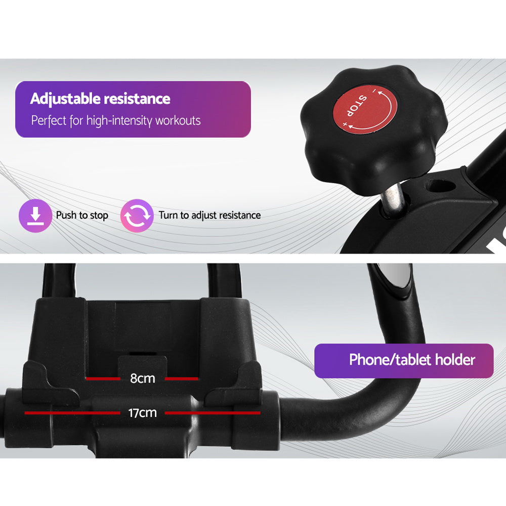 Everfit Spin Bike – 10kg Flywheel | Adjustable Resistance | LCD Monitor | 100kg Capacity