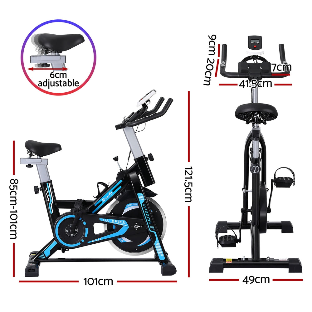 Everfit Spin Bike Exercise Bike – 13kg Flywheel, 150kg Capacity