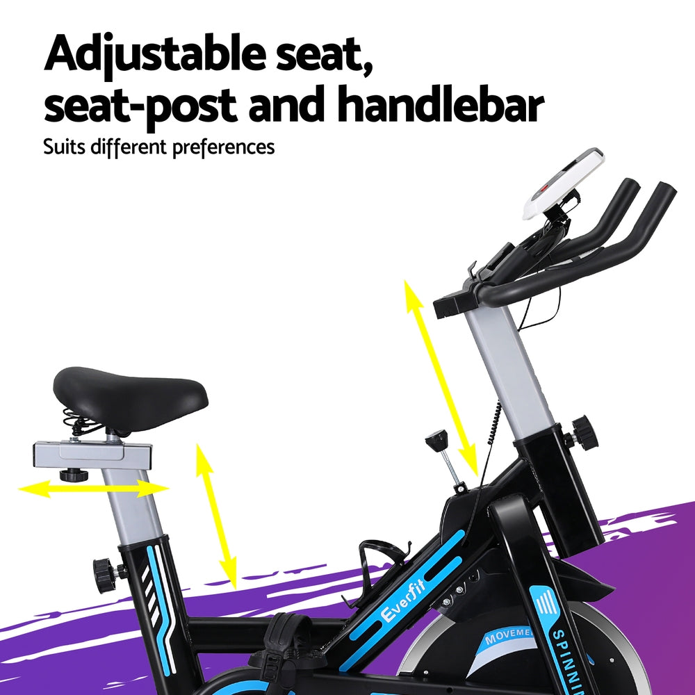 Everfit Spin Bike Exercise Bike – 13kg Flywheel, 150kg Capacity
