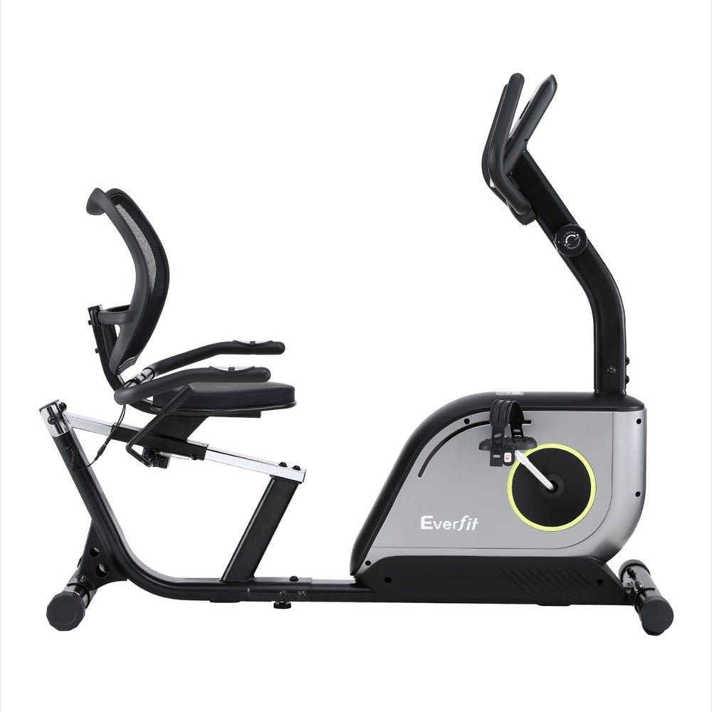 Everfit Recumbent Exercise Bike – Magnetic Cycling with Mesh Chair (120kg Capacity)