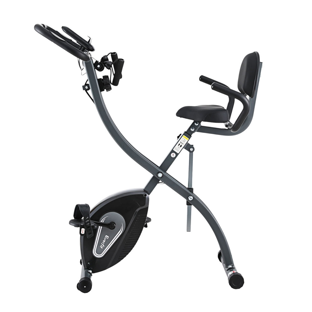 Everfit Folding Exercise Bike – Magnetic X-Bike Aerobic Trainer