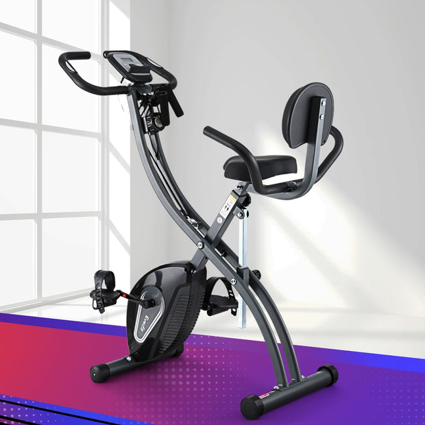 Everfit Folding Exercise Bike – Magnetic X-Bike Aerobic Trainer