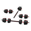 Everfit 40kg Adjustable Dumbbell Barbell Set Weight Plates Home Workout
