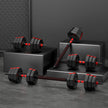 Everfit 40kg Adjustable Dumbbell Barbell Set Weight Plates Home Workout