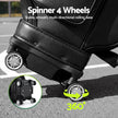 Everfit Golf Cart Bag Rolling Buggy Club Organiser Synthetic Leather Black