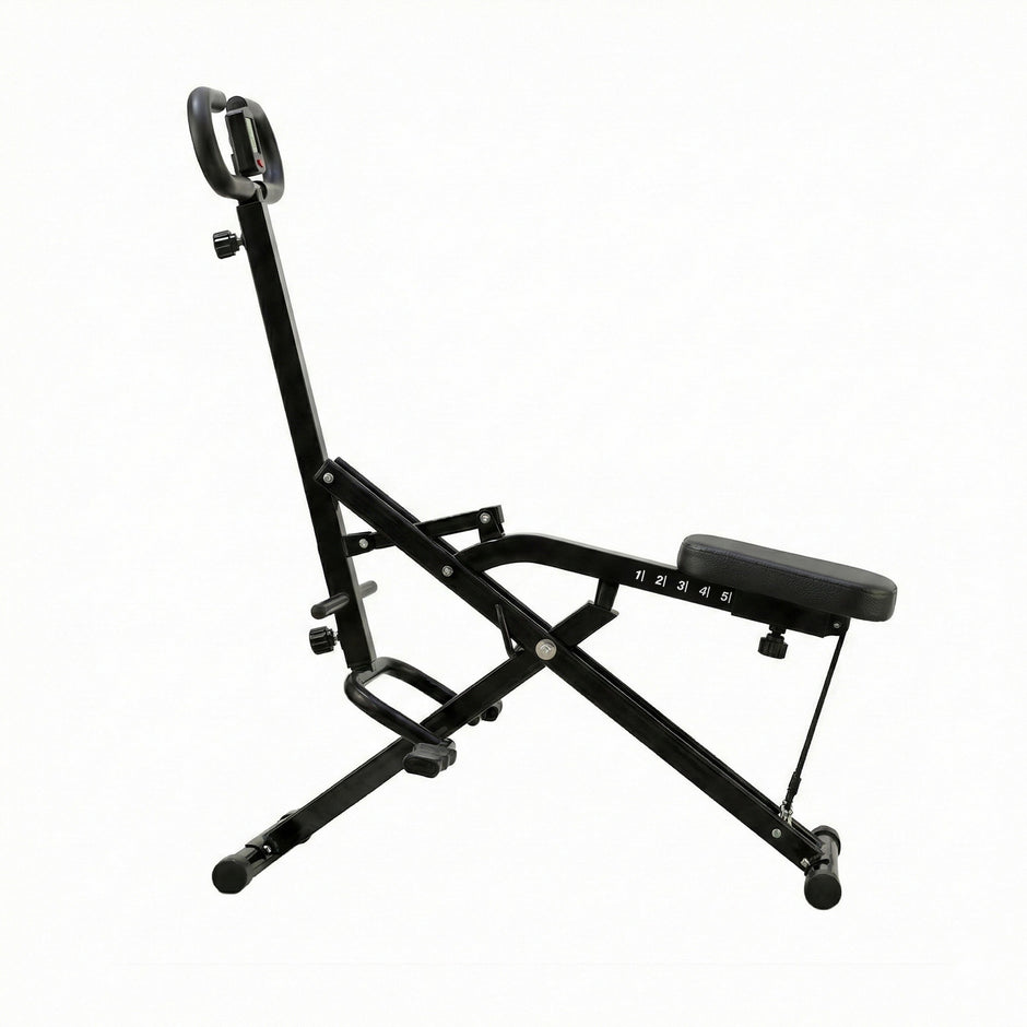 Everfit Foldable Squat Machine Deep Squat Rowing Machine 5 Adjustable Seat Home Gym