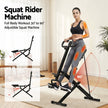 Everfit Foldable Squat Machine Deep Squat Rowing Machine 5 Adjustable Seat Home Gym