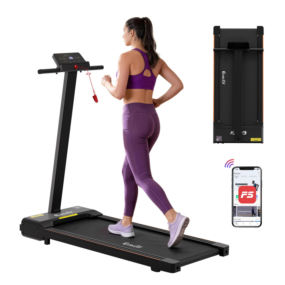 Everfit Walking Pad Treadmill 2 in 1 Foldable for Home Gym 40cm Wide Belt 12 Programs with App