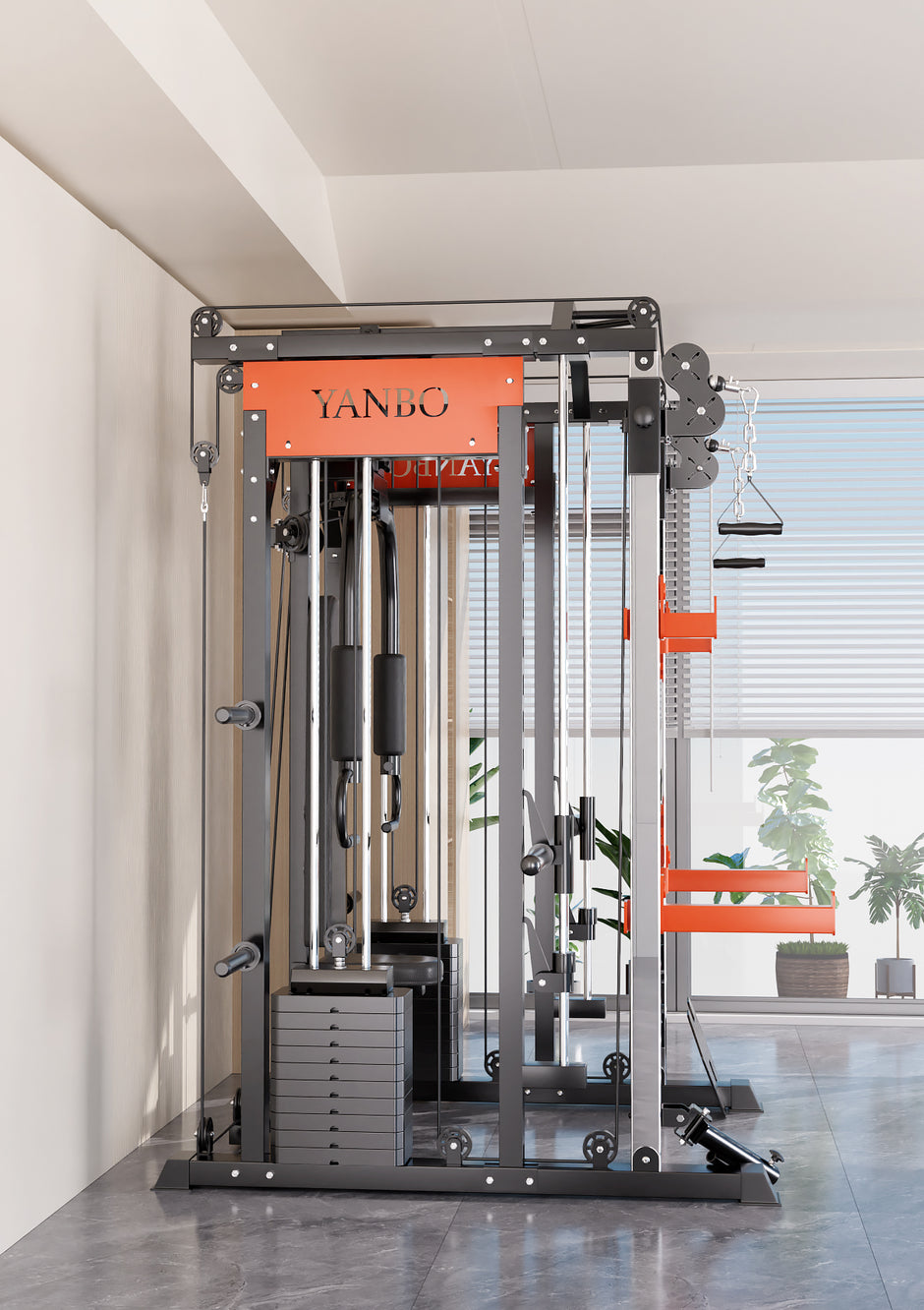 SmartFit M1 Ultra Leg Press and Chest Fly Multi Functional Training Smith Machine Home Gym with 140kgs pin loaded package