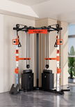 SmartFit C1 Max Multi Functional Cable Crossover Station 140kgs Pin Loaded  Machine  + Multi Func Bench+7Ft Olympic Barbell + 100kgs Weights