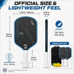 T700 Carbon Fibre Pickleball Paddle Set – 2 Paddles, 4 Balls & Bag (Blue)