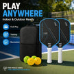 T700 Carbon Fibre Pickleball Paddle Set – 2 Paddles, 4 Balls & Bag (Blue)