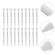 Golf Tee Pack of 100 with Measurement Scale – White Plastic Tees for Driving Range, Practice & Tournament Use (White)