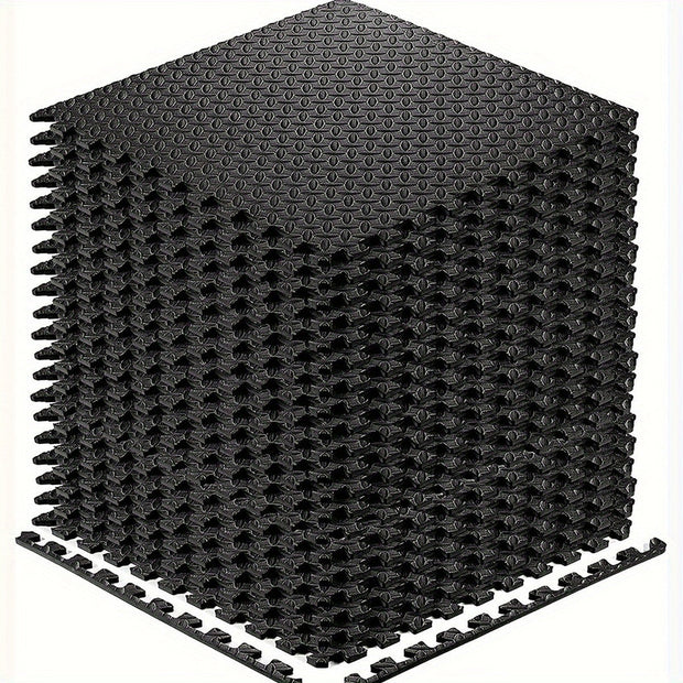 Interlocking Black EVA Fitness Mats Set (20pcs)