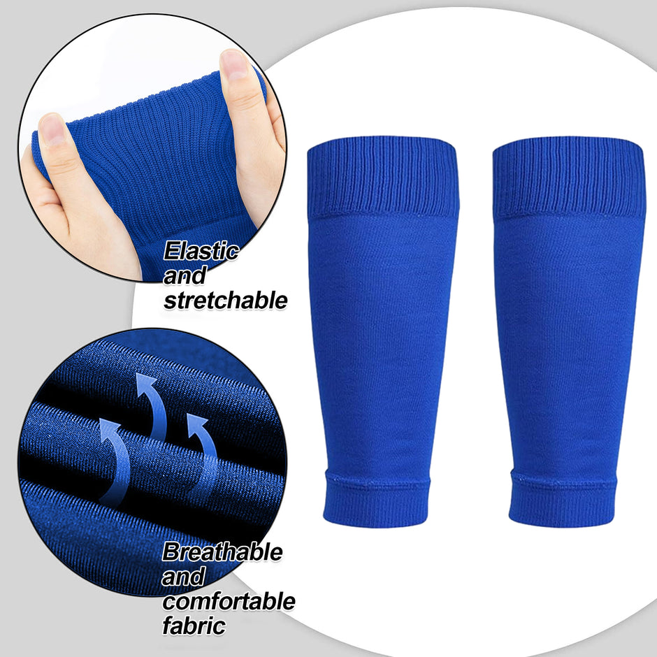 Soccer Shin Guards Sleeves Leg Socks Compatible with Football Socks for Unisex Children Youth