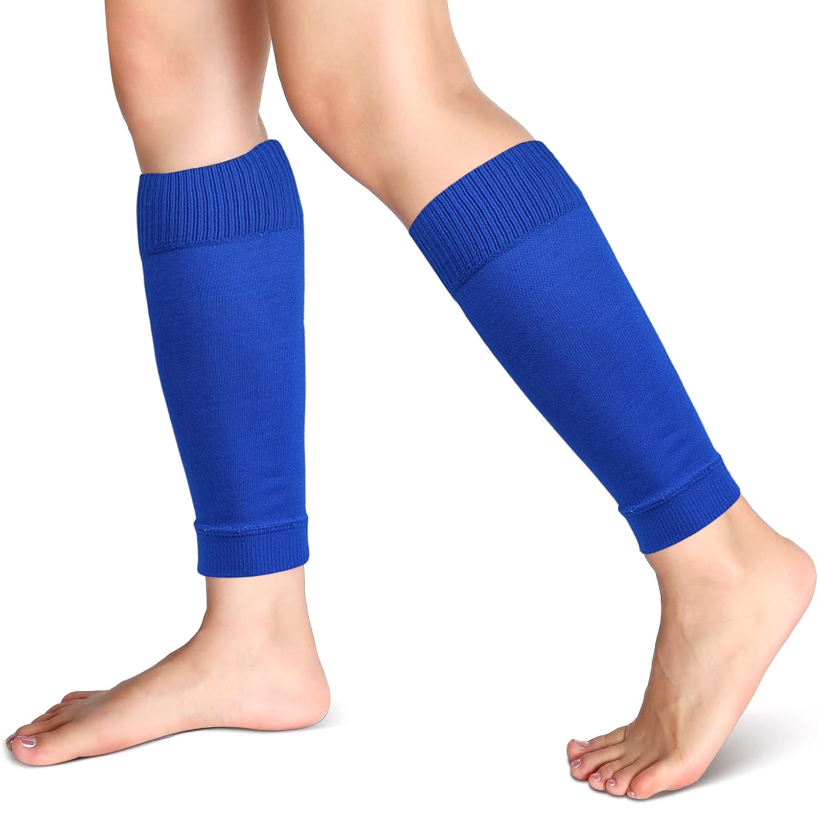 Soccer Shin Guards Sleeves Leg Socks Compatible with Football Socks for Unisex Children Youth