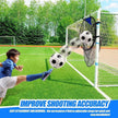 2 Football Goal Training Nets, durable stable for shooting practice easy to assemble and remove, Yellow