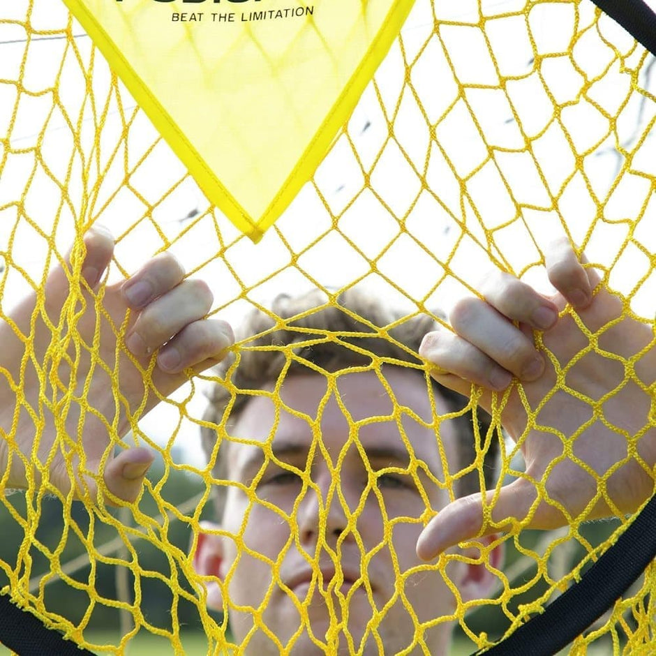 2 Football Goal Training Nets, durable stable for shooting practice easy to assemble and remove, Yellow