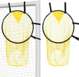 2-Pack Soccer Goal Net for Shooting Training, Portable Foldable, 6x4ft, Yellow