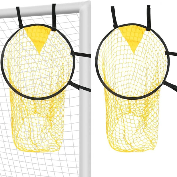 2-Pack Soccer Goal Net for Shooting Training, Portable Foldable, 6x4ft, Yellow