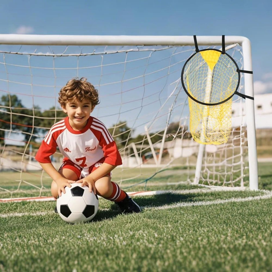 2-Pack Soccer Goal Net for Shooting Training, Portable Foldable, 6x4ft, Yellow