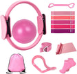 13-Piece Pilates Equipment Set for Women - Yoga & Fitness Set - Home Pilates Training Set - Home Gym Set - Exercise Bands - Resistance Band - Exercise Ball - Beginner Yoga Set with Pilates Ring, 24 cm Yoga Ball, 5 Resistance Bands, Magic Circle