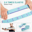125*4 cm - Yoga resistance band - Yoga stretch band - Yoga exercise band - Stretch band - with 11 rings - Resistance band - for training, pilates, dance and fitness - blue purple