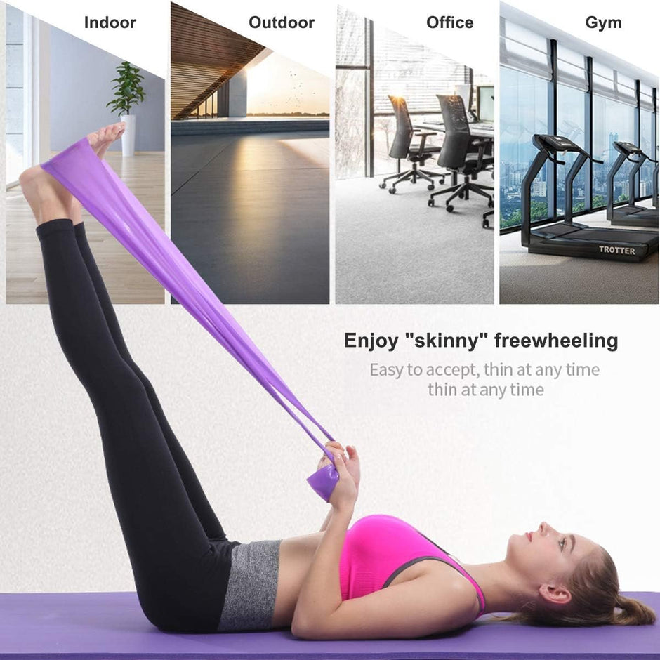 2 pieces - Exercise bands - 1.5 m - Resistance band - Resistance bands - Silicone exercise bands - yoga band - pilates band - sports band - Fitness elastic bands - Fitness equipment - For yoga, pilates, rehabilitation in the gym or at home