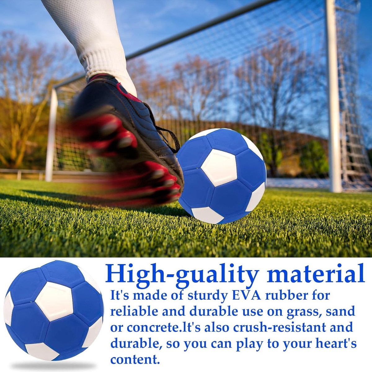 Curve Ball - football - 20 cm - curveball - curve ball soccer - curvebal - kickerball - perfect gift for children - size 4 - Blue