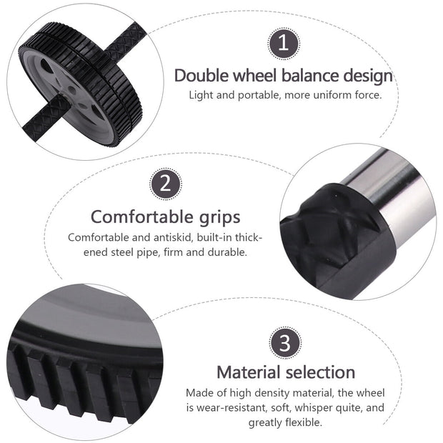 Worgeous Ab Wheel Workout Gym Equipment for Home Toddler Fitness Grey