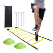 Speed and agility training package 18 pieces - Speed and agility training equipment for football with agility ladders, cones and parachute