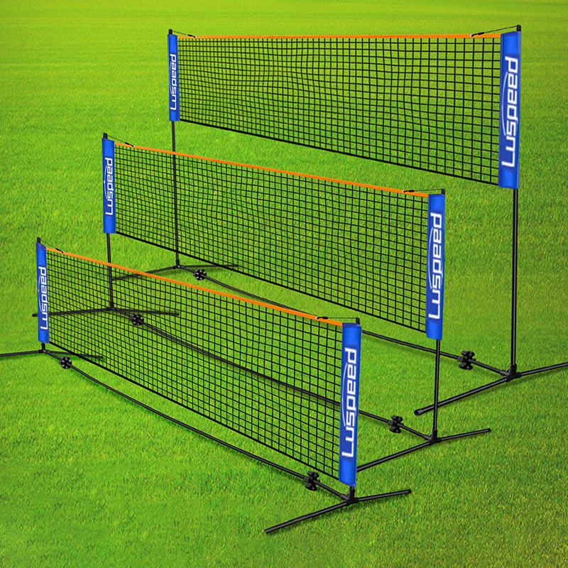 Portable Foldable Standard Professional Badminton Net Indoor Outdoor White 5.1m