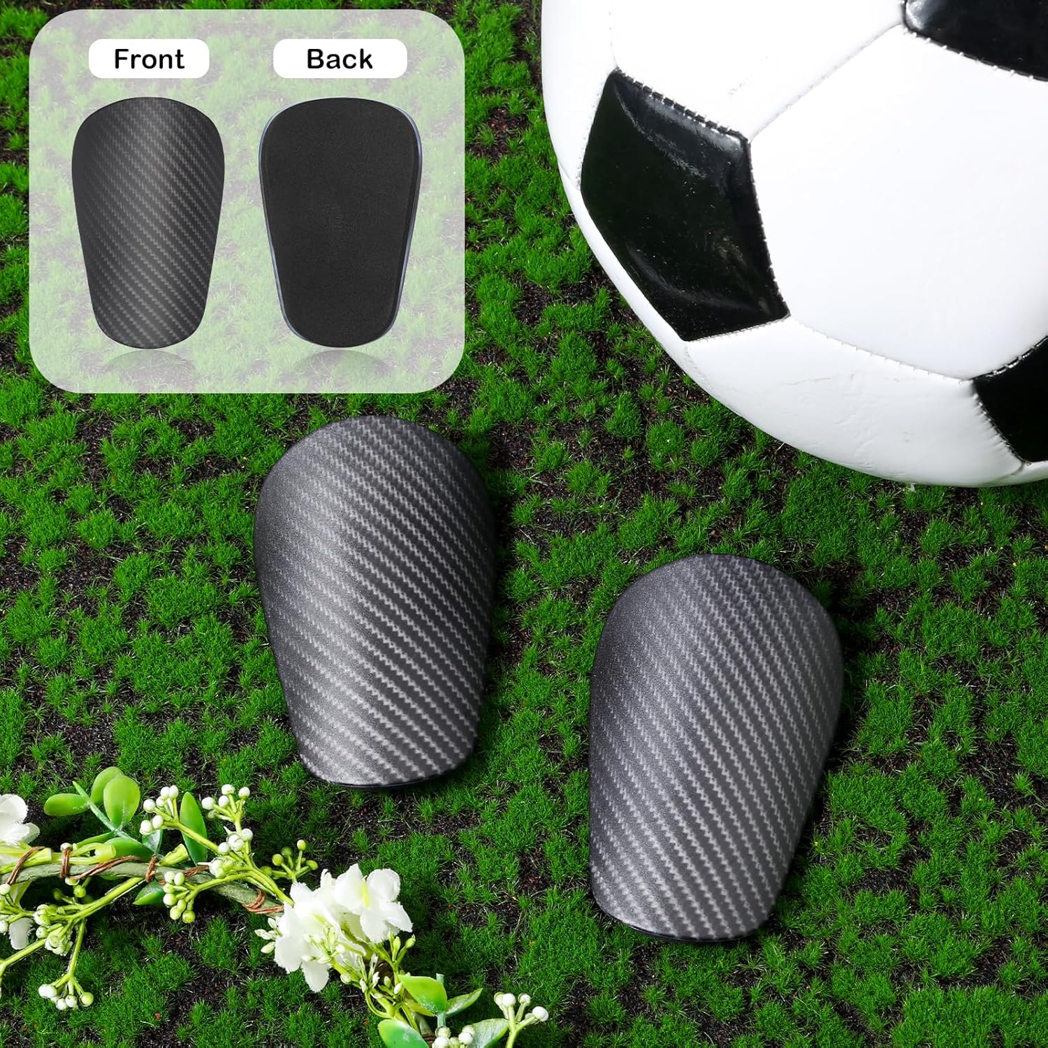 Mini Football Shin Guards, Dark Grey Extra Mini Football Shin Guards Youth & Adult Shin Guards (Mini, 9.5x 4cm)