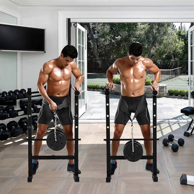Seektop Weighted Pull Up Dip Belt With Chain (100kg Capacity) - Home Gym Strength Training Waist Belt, Black Eva Material