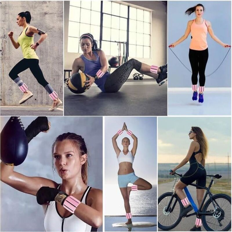 PCS Ankle Weights Adjustable Wrist Weights for Training Walking Jogging Yoga Aerobics Pilates Weight Bracelet 900G