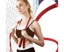 Weighted Jump Rope for Adult Fitness - Long for Cardio Exercise Workouts, Non-Slip Handles - Red