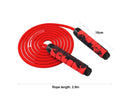 Weighted Jump Rope for Adult Fitness - Long for Cardio Exercise Workouts, Non-Slip Handles - Red