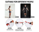 Weighted Jump Rope for Adult Fitness - Long for Cardio Exercise Workouts, Non-Slip Handles - Red
