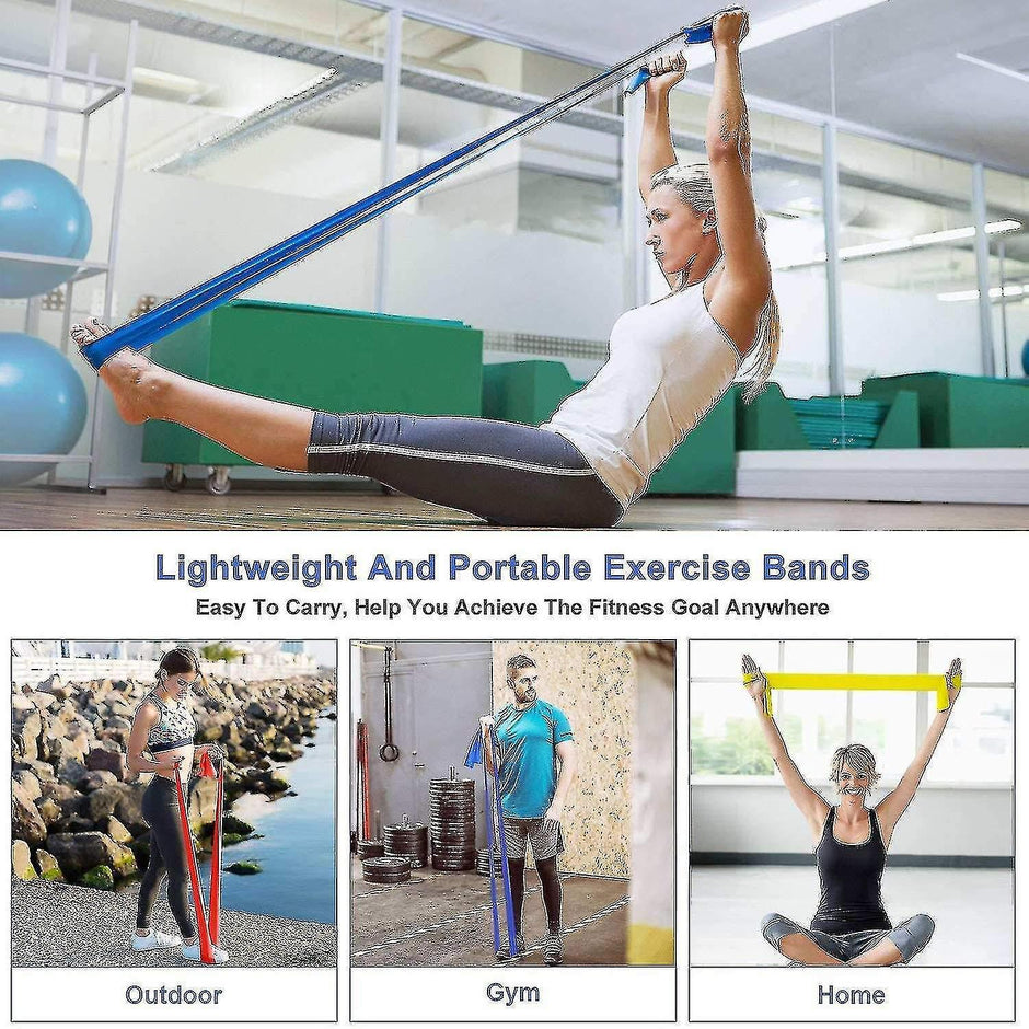 Yoga Resistance Band Set for Stretching & Home Fitness