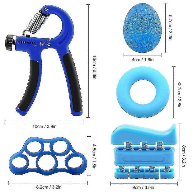 6pc Adjustable Hand Grip Set Kit for Gym Fitness & Strength Training