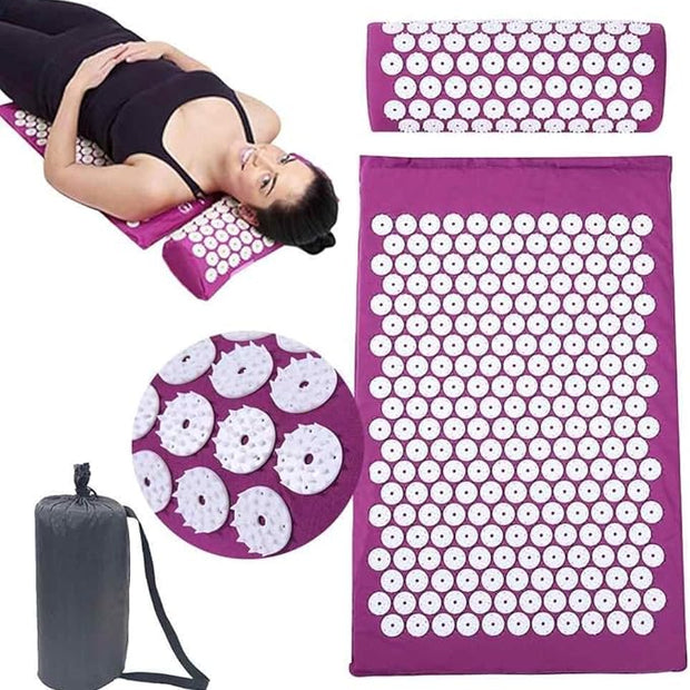 Purple Massage Acupressure Mat Yoga Sit Lying Mats Pain Stress Soreness Relax AU NEW