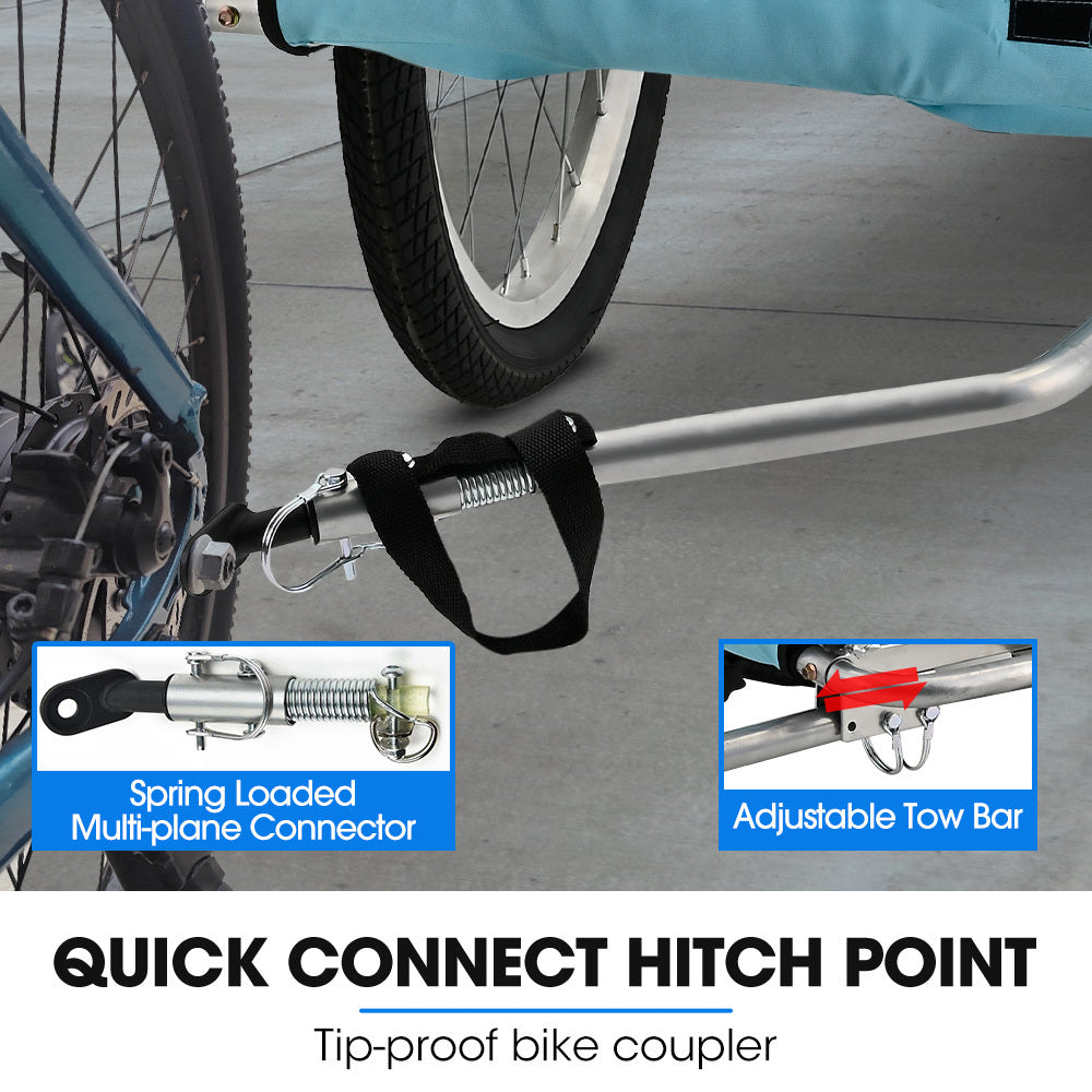 TAG-ALONG Pet & Cargo Bike Trailer, Bicycle Pet & Cargo Trailer, Cargo Carrier, Blue