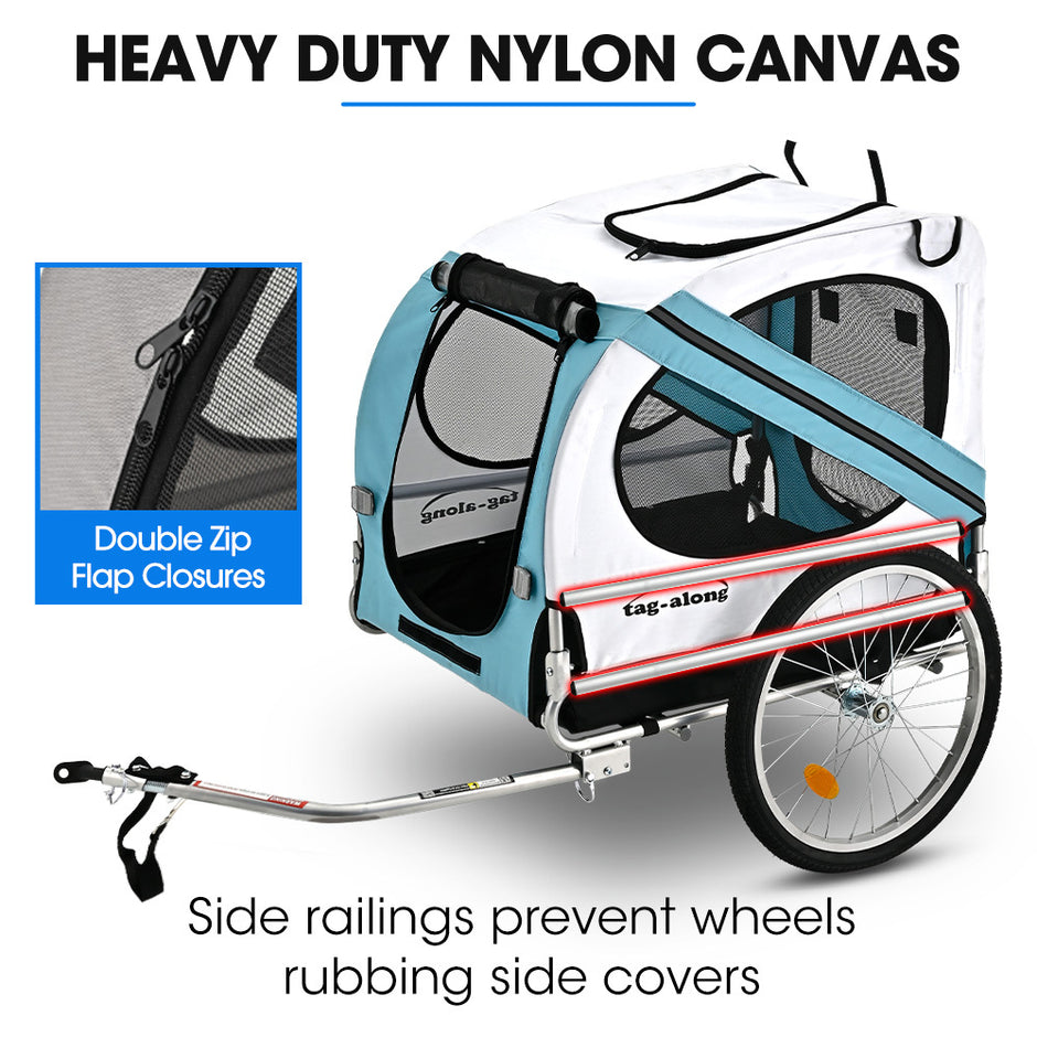 TAG-ALONG Pet & Cargo Bike Trailer, Bicycle Pet & Cargo Trailer, Cargo Carrier, Blue