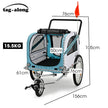TAG-ALONG Pet & Cargo Jogger Bike Trailer, Pull Behind Bicycle Trailer Carrier Stroller, Blue
