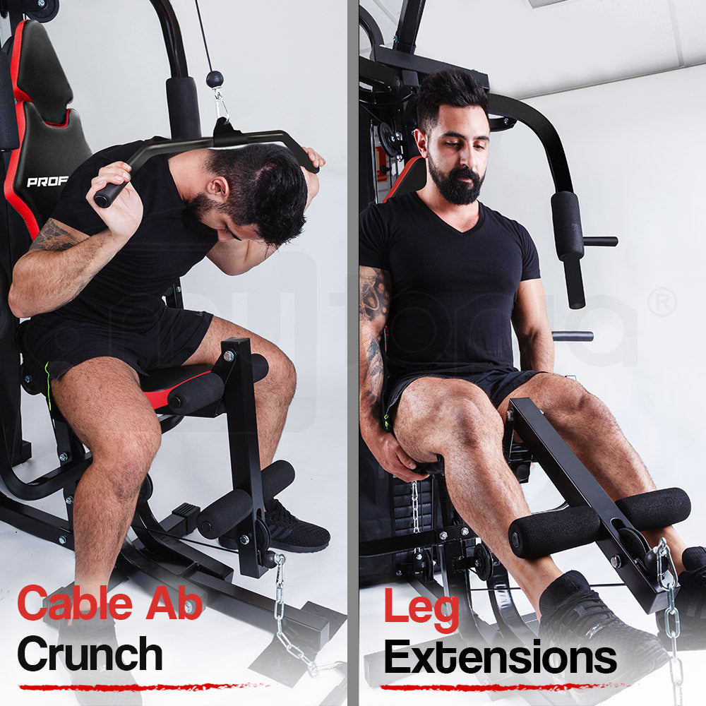 PROFLEX Home Gym Exercise Machine Fitness Equipment Weight Bench Press Set 100lbs