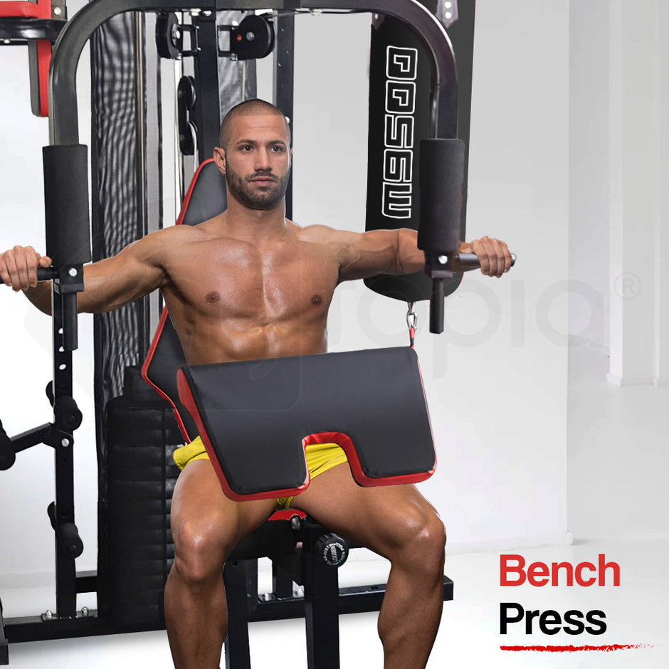 PROFLEX Home Gym Exercise Machine Fitness Equipment Weight Bench Press Set 148lbs