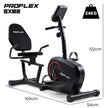 PROFLEX Magnetic Recumbent Exercise Bike, LCD Display, Heart Rate Sensors, Adjustable Seat, 8-Level Resistance, Comfortable Seated Home Cardio Fitness Machine