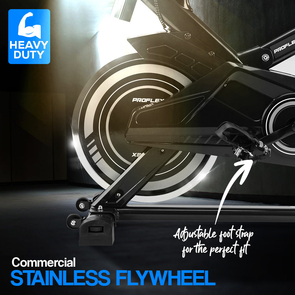 PROFLEX SPN750 II Spin Bike – 13kg Flywheel | Commercial-Grade Home Workout Machine | 120kg Capacity